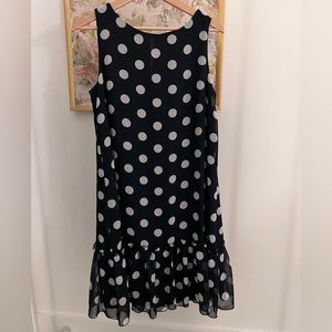 Tommy Hilfiger Navy Blue/White Polka dotted dress
